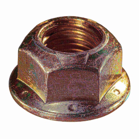 Midwest Fastener Flange Nut, 7/16"-20, Steel, Grade 8, Zinc Yellow, 8 PK 932124
